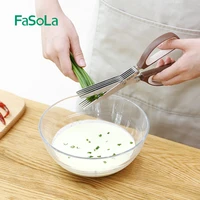 fasola stainless steel fruit vegetable cutter tool 5 layer scissor garlic onion chopper kitchen accessories food crusher gadget