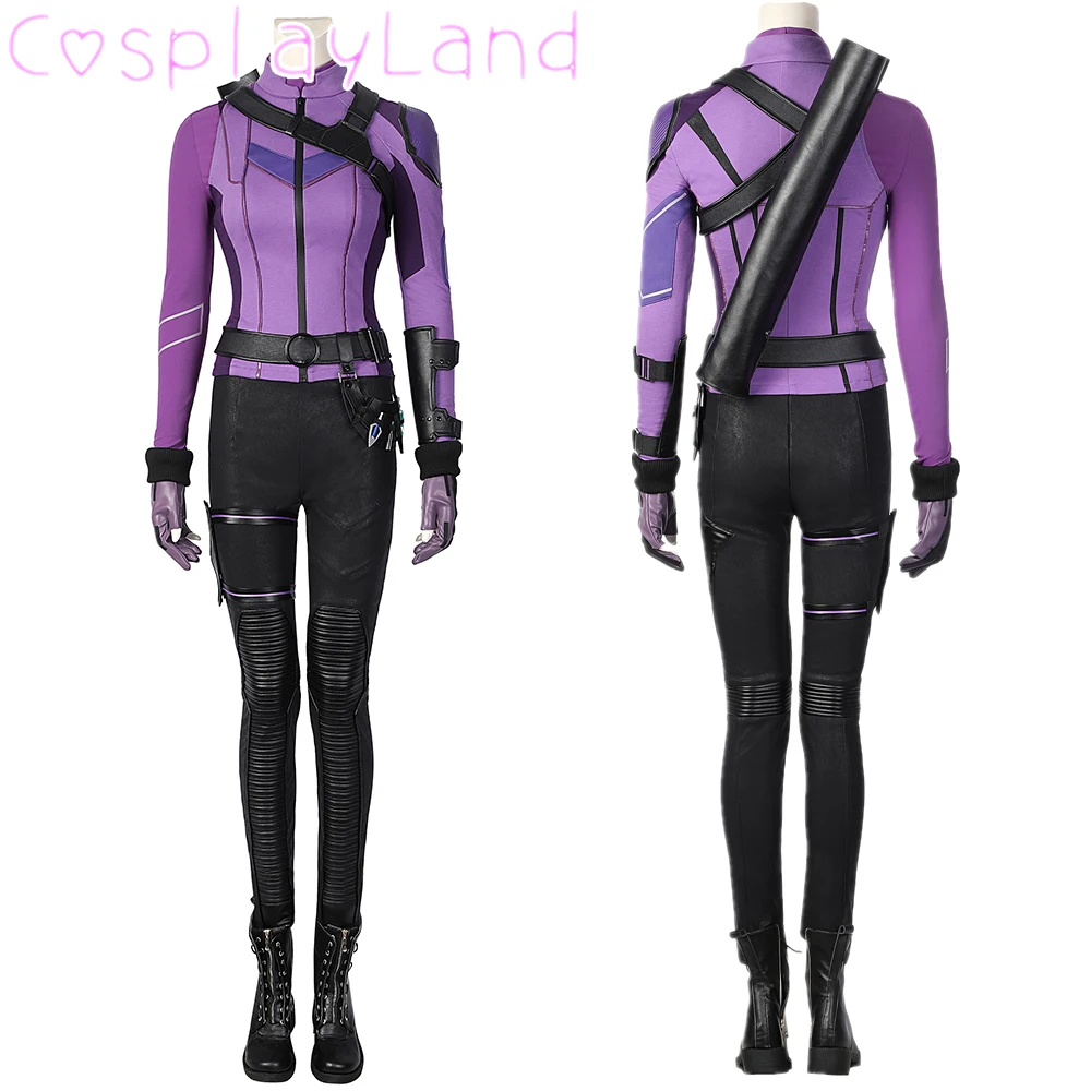 Новейший костюм косплея Хэллоуин Hawk для женщин супергероя Кейт изготовленный на