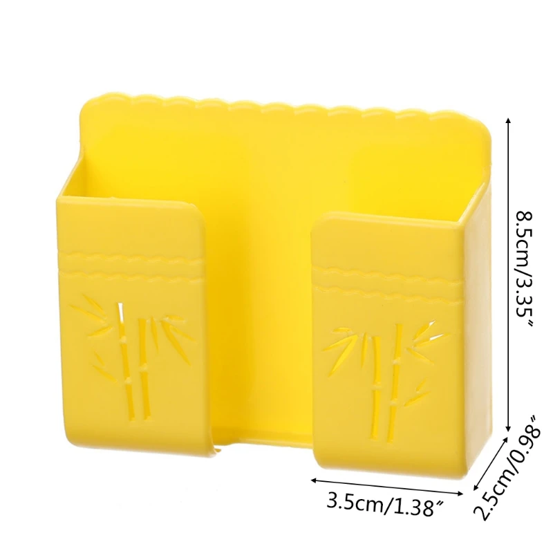 

Hollow Bamboo Print Adhesive Wall Mount Phone Holders for Phone Charging Brackets Holders Shelf Sticker Fixing Stand