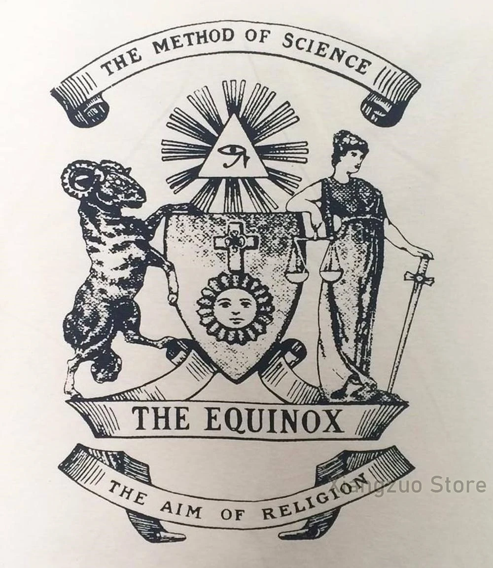 Футболка EQUINOX Aleister Crowley Thelema Magick хлопковая Повседневная мужская футболка женские