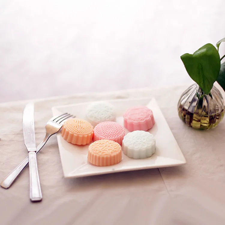 Выпечка торта DIY Toosl 3D круглый 6-полости силиконовые формы для мыла Fondant (сахарная)