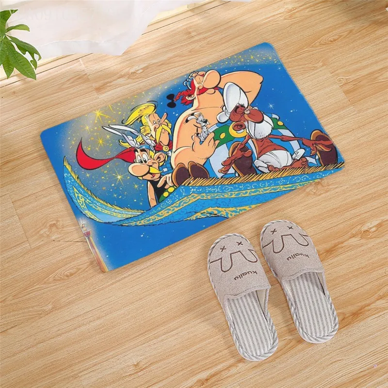 

Комиксный коврик для ванной Asterix, нескользящий фланелевый коврик для туалета, коврик для ванной, коврик для ванной, мягкий кухонный коврик