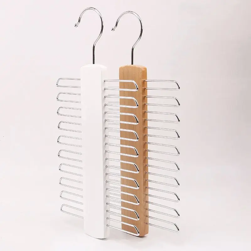 Деревянная вешалка для галстука 20 бар-шарф ремень органайзер аксессуаров | Дом и