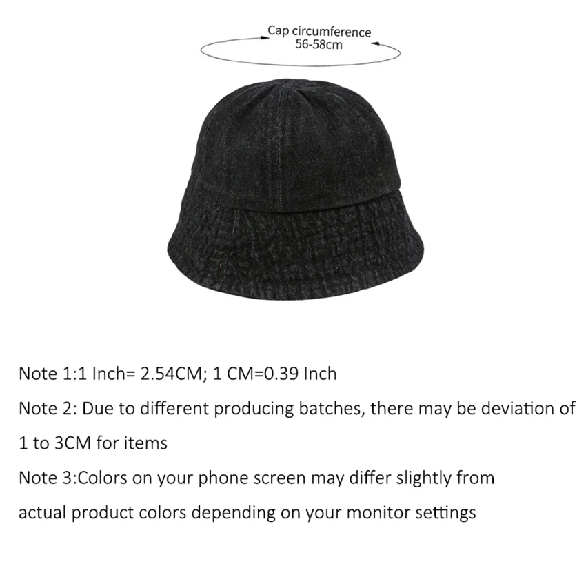 

JNKET New Fashion Women Washed Fabric Fisherman Cap Denim Bucket Hat Beach Sun Hats Summer Hat Outdoor Travel Hat Foldable Cap
