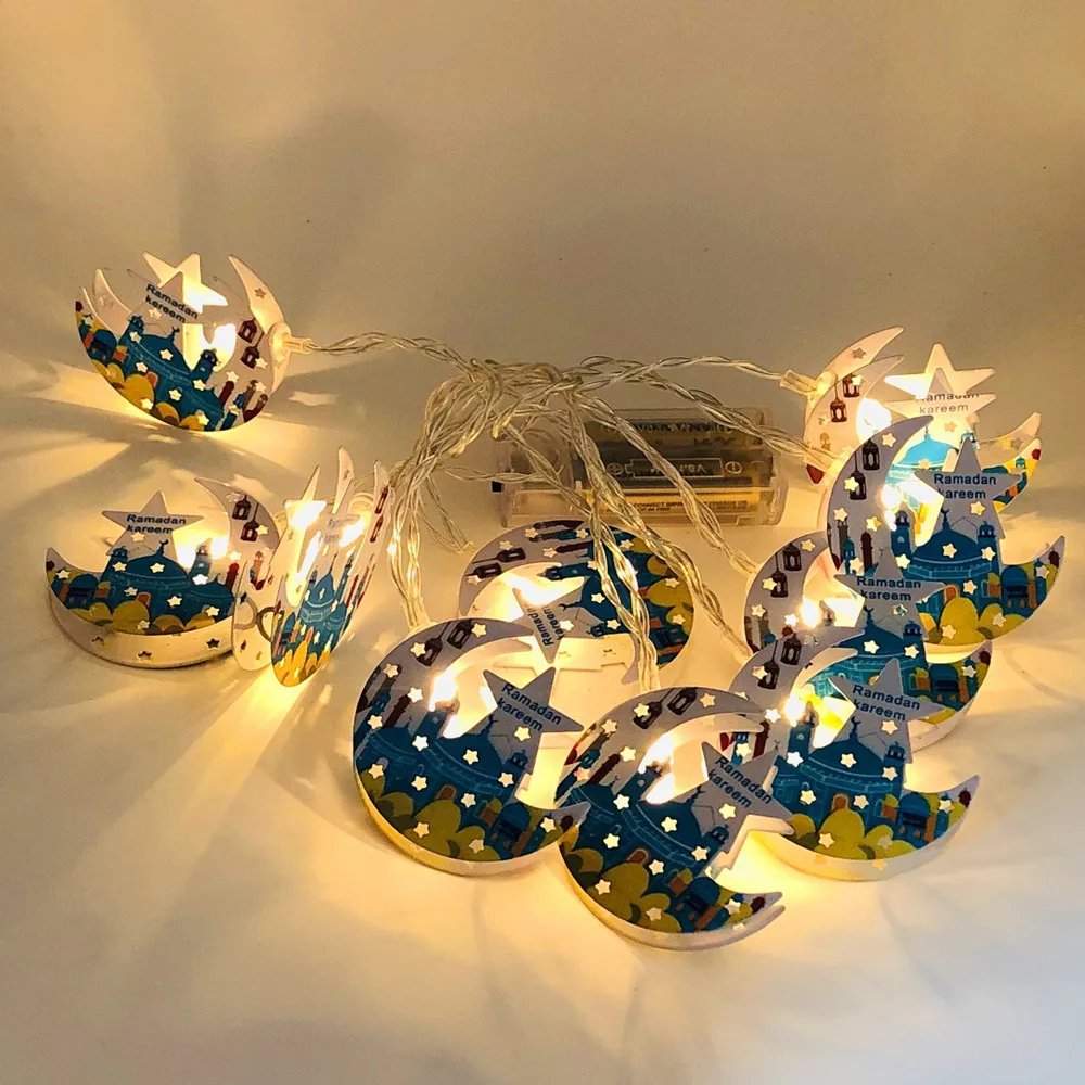 

Eid Mubarak Led String Light EID Al Adha Ramadan Decorations Moon Star Lights Ornaments for Home Islamic Muslim Party Supplies