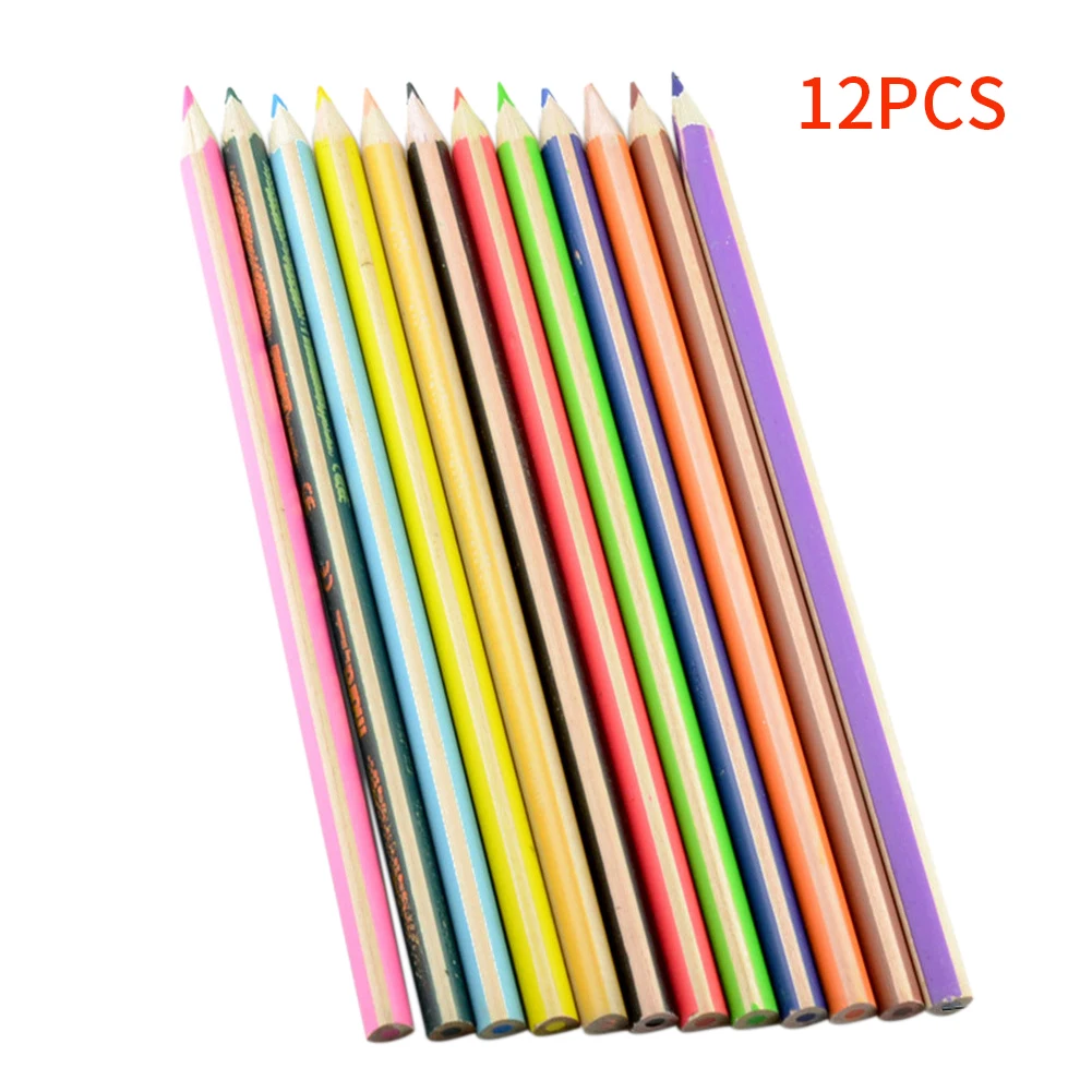 

Картина с предварительно заточенными деревянными элементами, 12 цветов, портативные цветные карандаши, эскиз, подарок для детей, канцелярск...