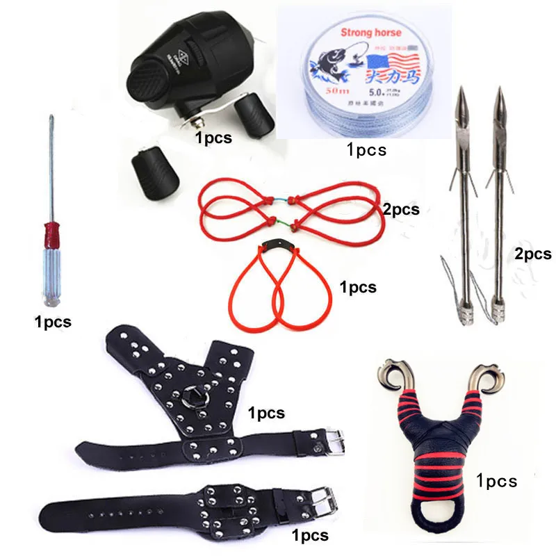 

Fish Shooter Adjustable Catapult Stainless Steel Outdoor Stretching Wrist Bow Portable Toys Camp Fishing Practical Sling