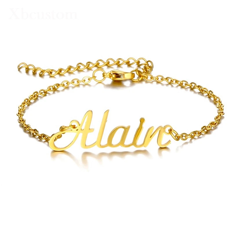 Браслет с именем под заказ браслет из нержавеющей стали регулируемый именной для