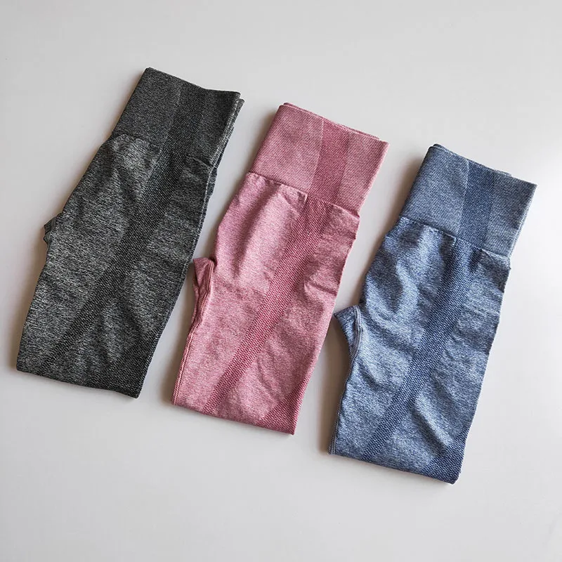 Бесшовные штаны для йоги женские спортивные Леггинсы с высокой талией леггинсы