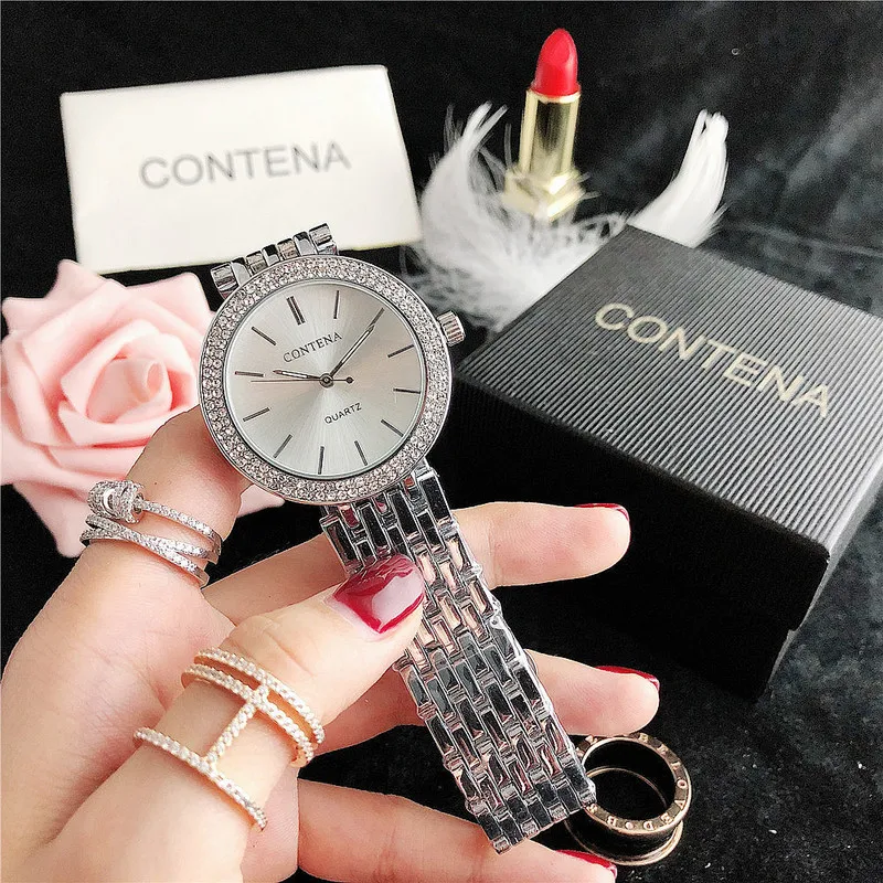 Женские серебряные наручные часы s фирменные кварцевые из нержавеющей стали