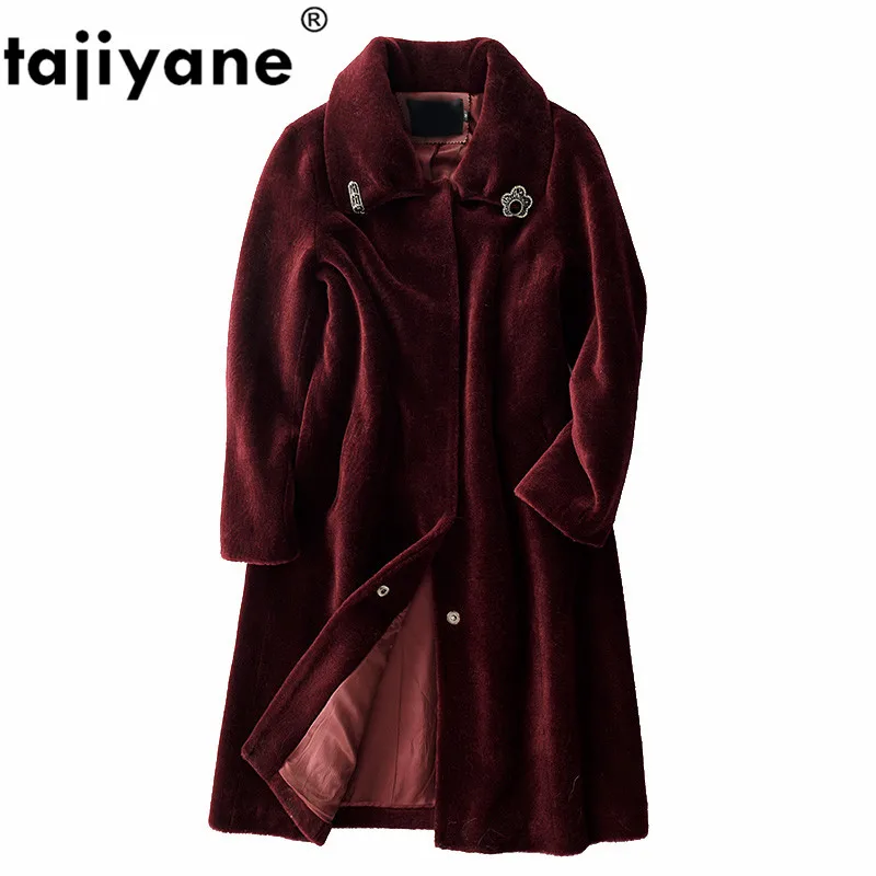 

Real Fur Coat 100% Wool Jacket Autumn Winter Coat Women Clothes 2021 Korean Vintage Sheep Shearling Tops Suede Lining ZT3673