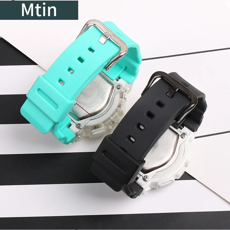 Watch accessories swimming ring resin strap loop suitable for Casio BABY-G BGA BA110 111 120 strap buckle