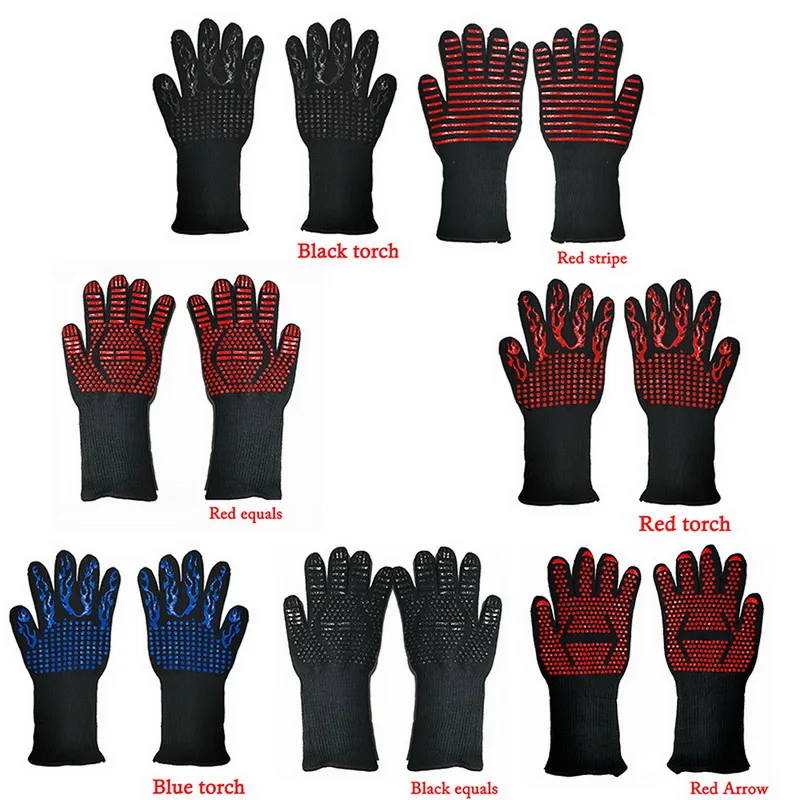 1 пара термостойких перчаток для духовки толстые перчатки приготовления пищи