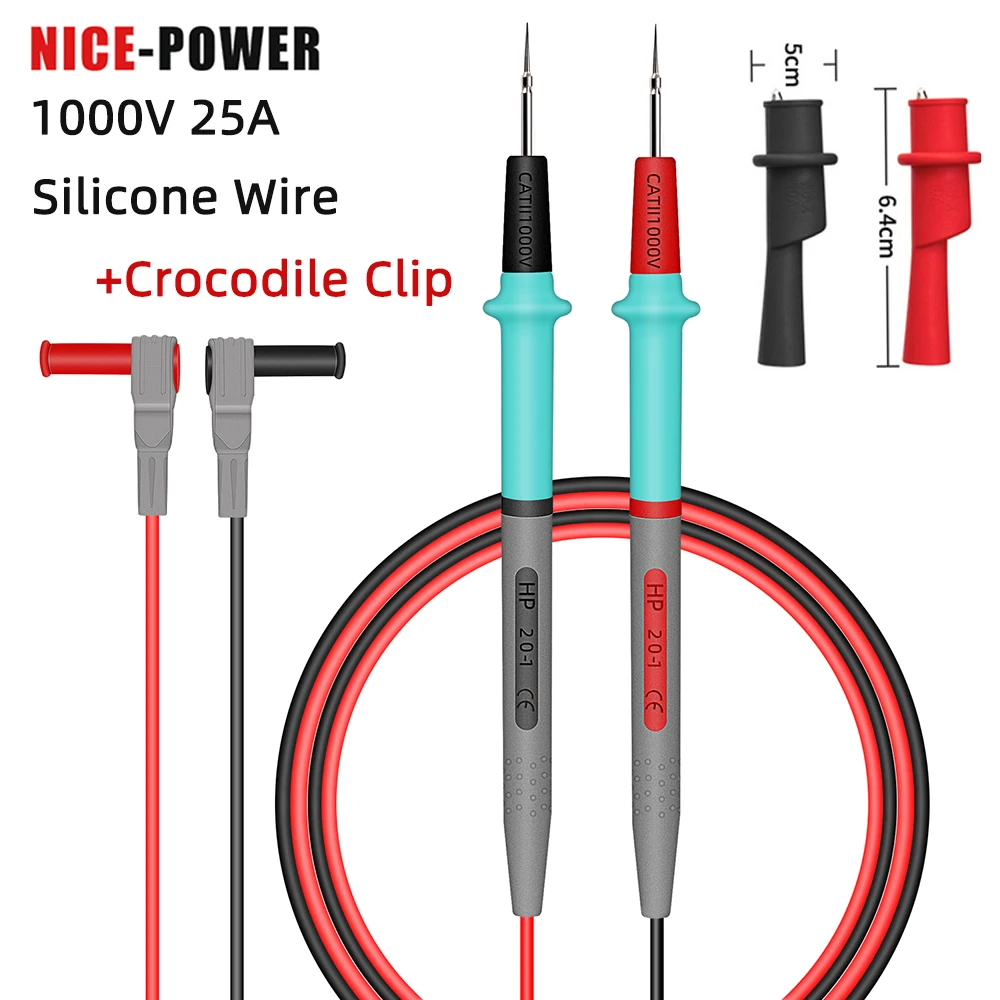 Мультиметр тестер свинцовый зонд стальная игла для цифрового мультиметра