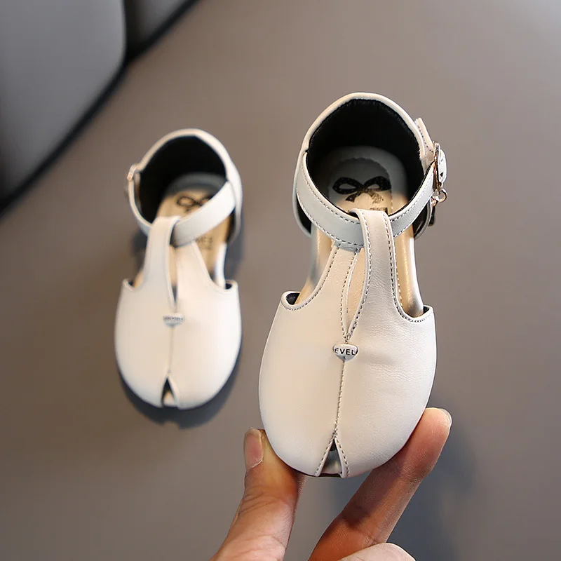 Весенняя обувь принцессы для маленьких девочек на плоской подошве с закрытым