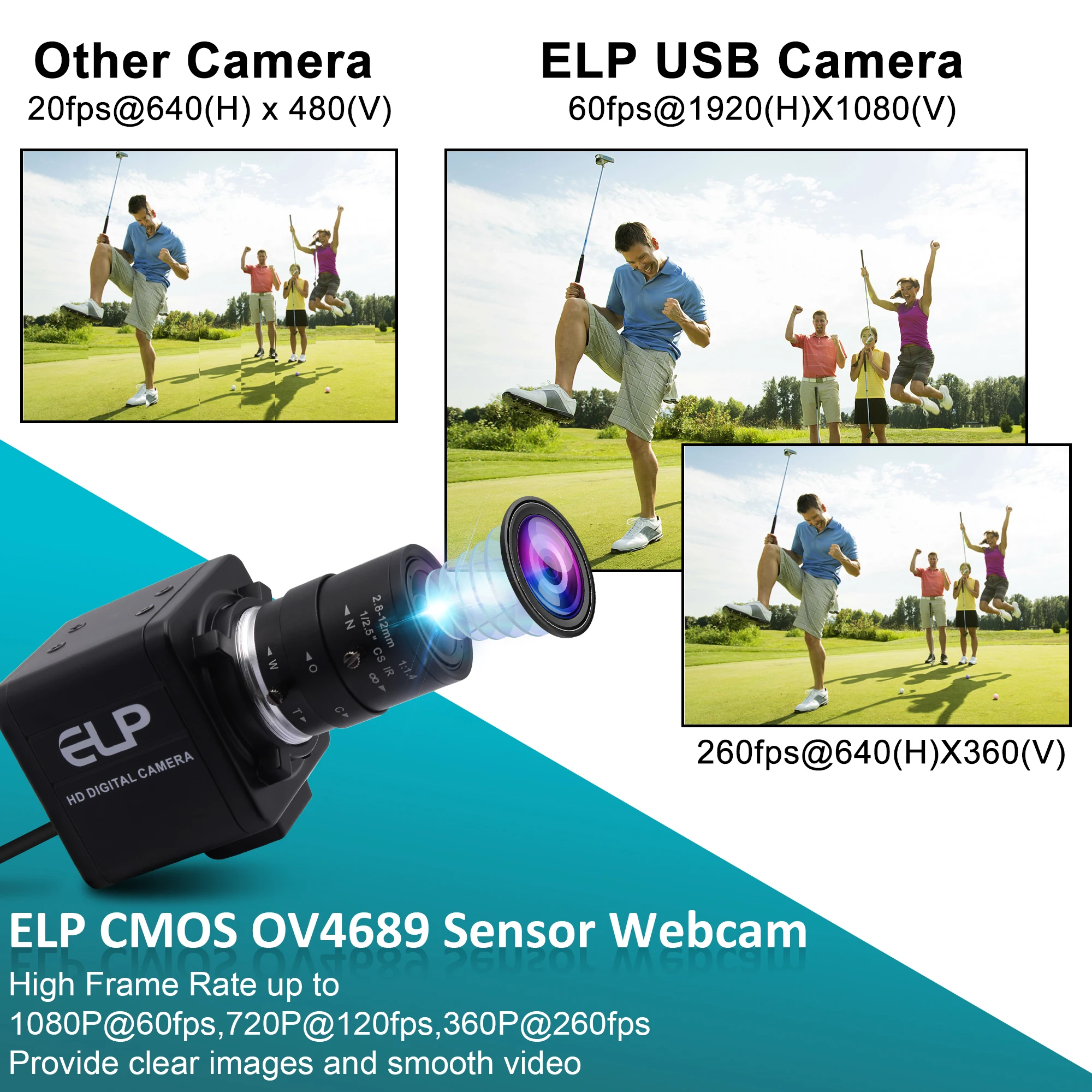 MJPEG 60fps 1080P Webcam CMOS OmniVision OV4689 Varifocus Lens Industrial USB For Windows Android Mac Linux Raspberry Pi |