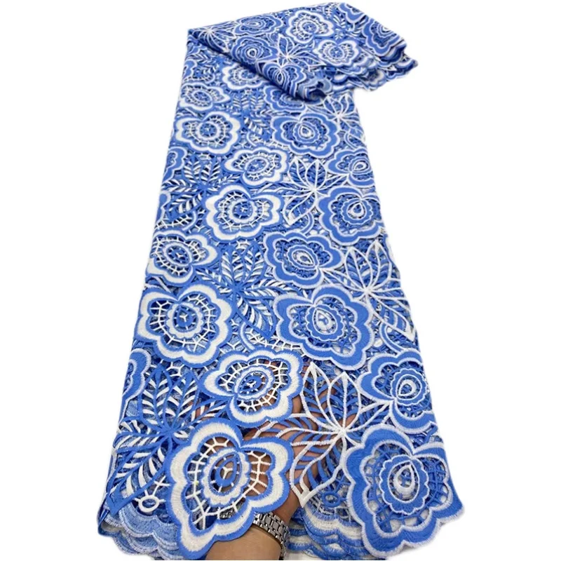 

Nigeria Lace African Embroidery Flower Cord Lace Fabric Dress Wedding