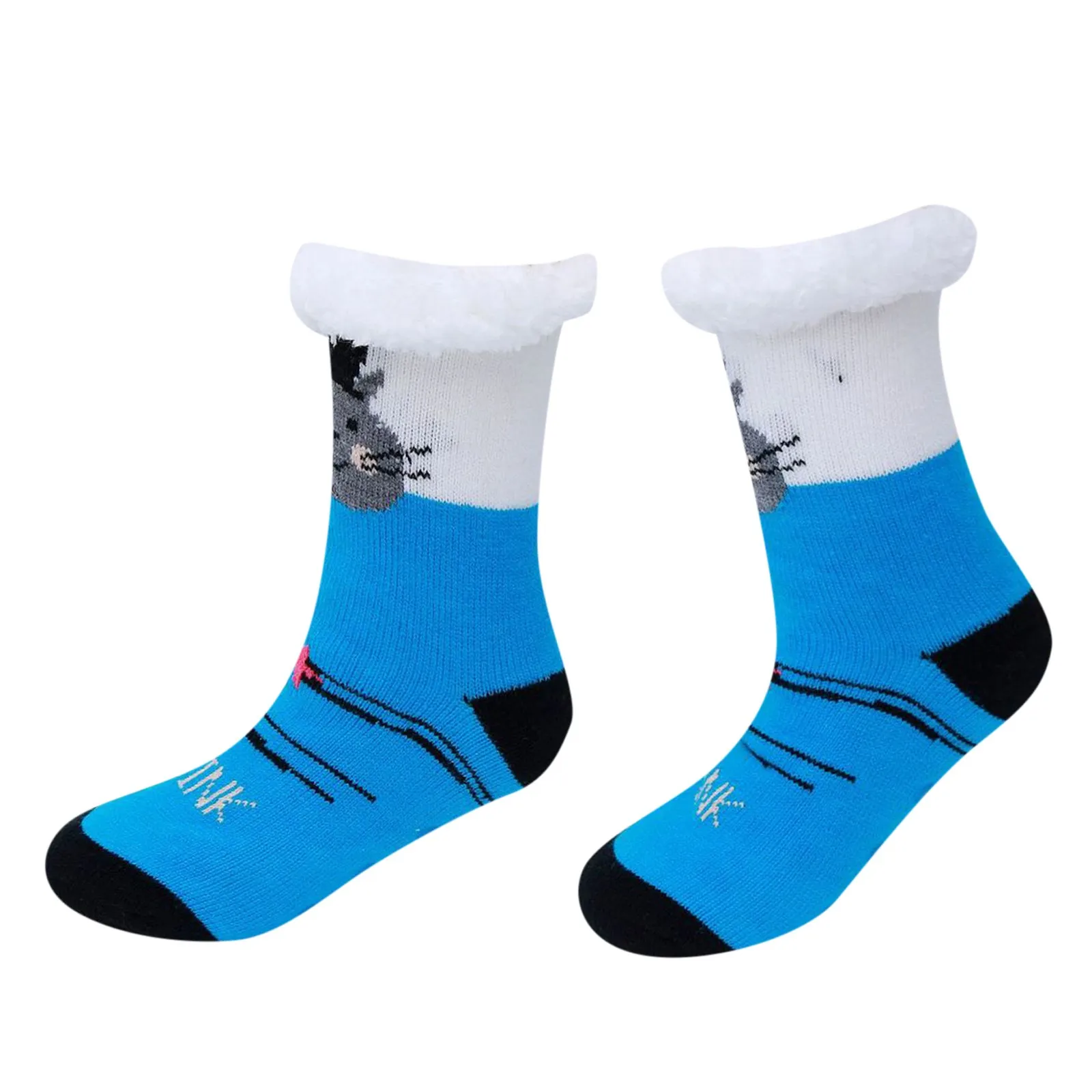 Удобные Зимние флисовые мягкие пушистые теплые тапочки домашние носки