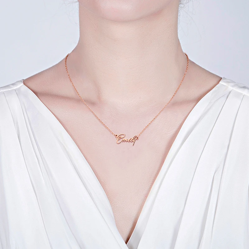 AILIN 2020 год индивидуальное ожерелье с шрифтом из нержавеющей стали 18k покрытием