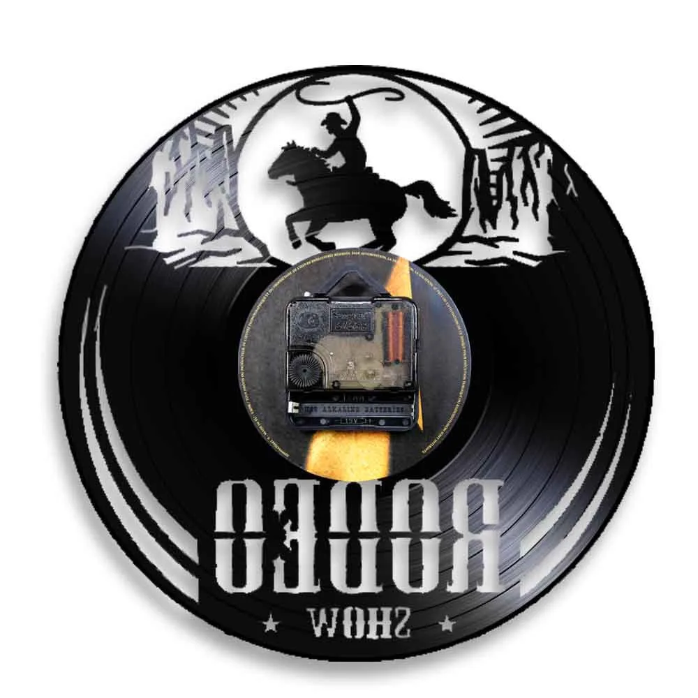 Настенные часы Freedom Rider Rodeo Guy винтажные ковбойские настенные с виниловой