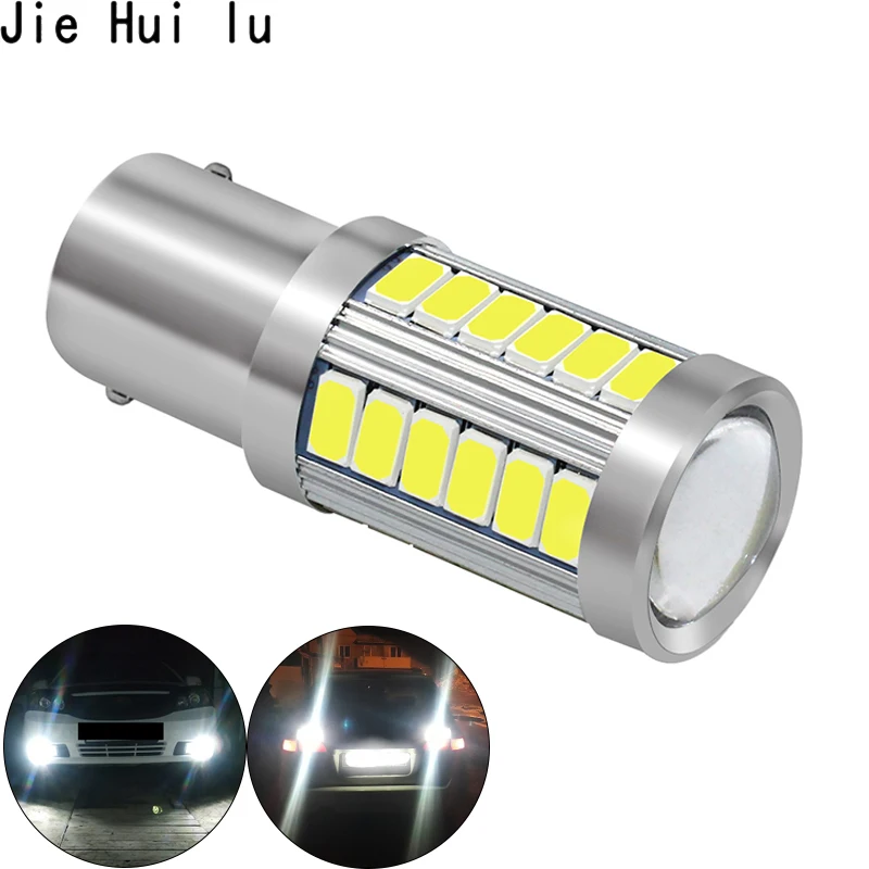 7443 1157 1156 5630 5730 BA15S P21W 33 Smd светодиодные лампы для автомобиля с тактовой мерцающей лампы стоп сигнала фонари заднего хода лампы дневного света красный цвет: желтый, белый 12V