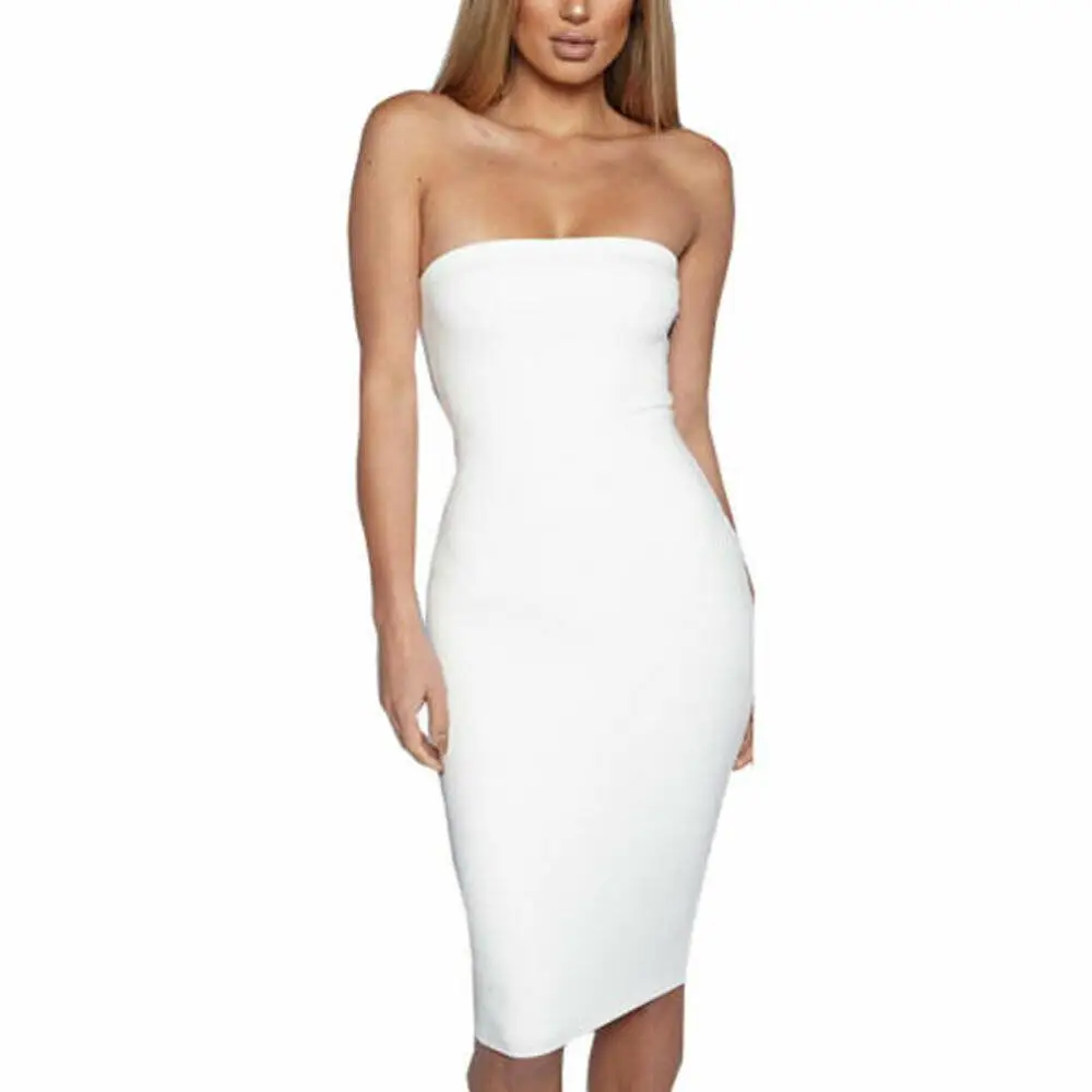 

Sibybo Off Shoulder Strapless Sexy Women Dress Sleeveless Straight Long Bodycon Dress Backless Casual Autumn Party Dress Women