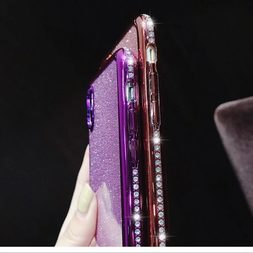 Прозрачный блестящий чехол для iPhone 11 Pro XS Max XR X чехлы с прозрачным украшением 6 6s 7 8