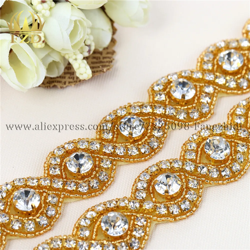 (10 ярдов) оптовая продажа 1 ярд украшение из бисера и кристаллов Свадебный ремень