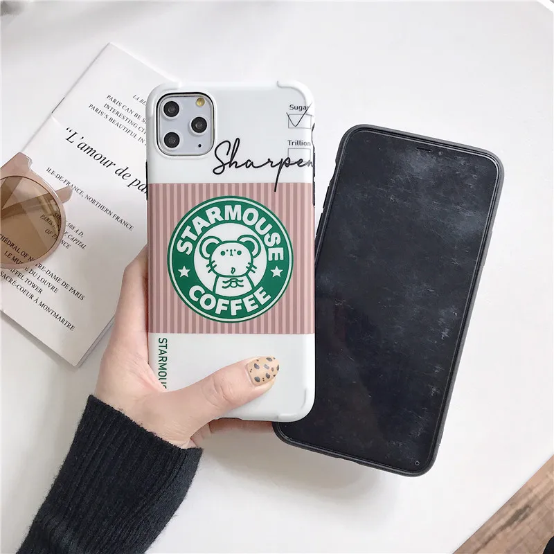 Милый чехол для телефона с рисунком кофе iPhone 11 Pro XS Max XR X 7 8 Plus противоударный