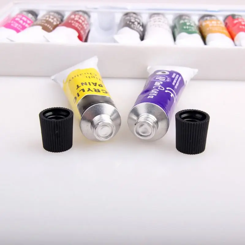 

12 Colors Acrylic Paints Brush 12ml Tubes Drawing Painting Pigment Hand-painted Dropshipping