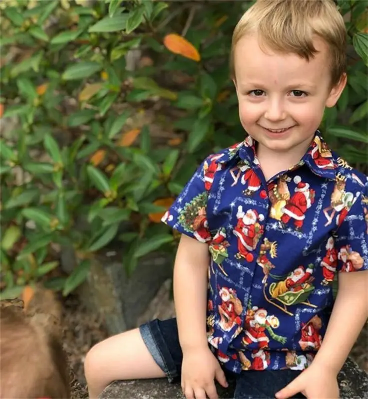 Рождественский бутик 2020 одежда для брата комплект одежды с принтом Санты рубашка