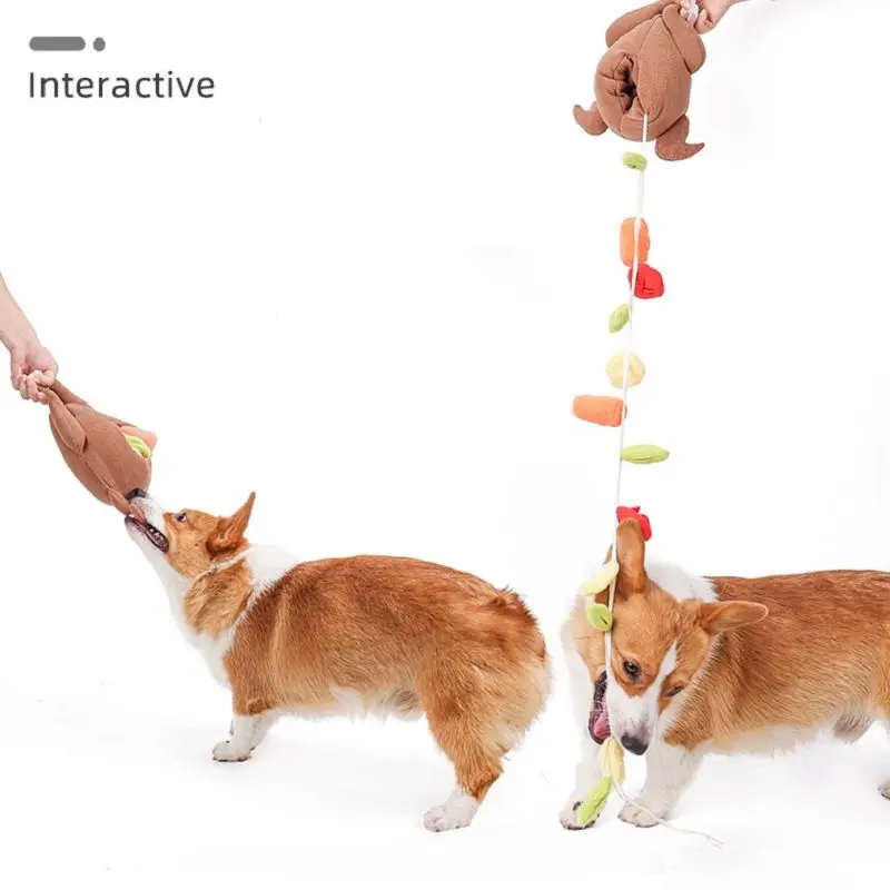 

Roasted Turkey IQ Training Dog Toy Comfortable Soft Chewing Plush Dog Toy Eco-friendly Elastic Pet Puppy Toy Squeaky Dog Toy