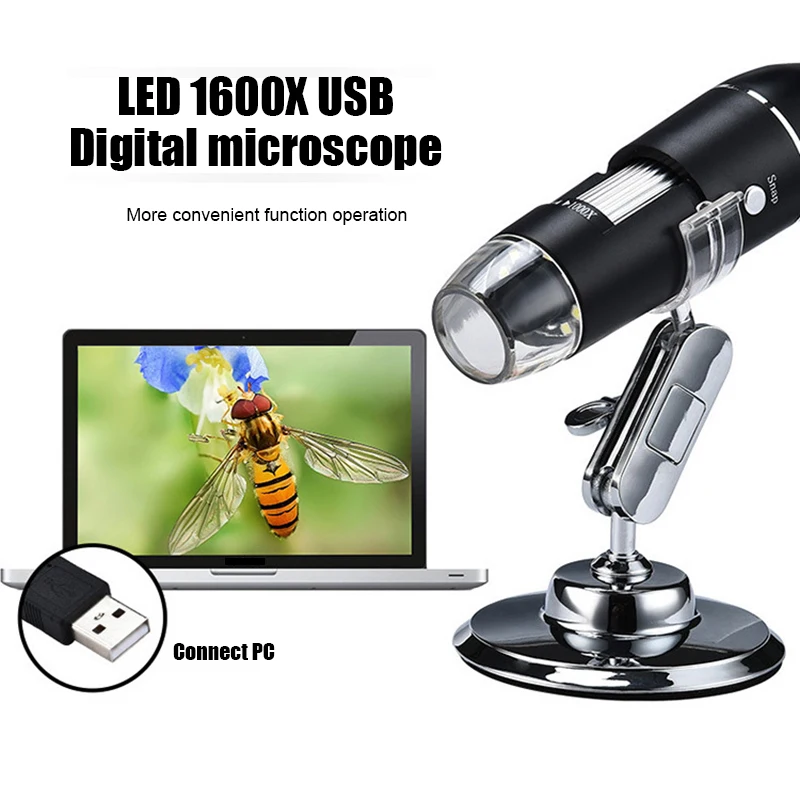 

Multifunctional Digital Microscope 1600X High Definition USB Micro Scope Camera xqmg Microscopes Optical Instruments Measurement