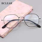 BCLEAR полигональные мужские и женские титановые оправы для очков, модные литературные Ретро очки по рецепту, светильник очки для близорукости