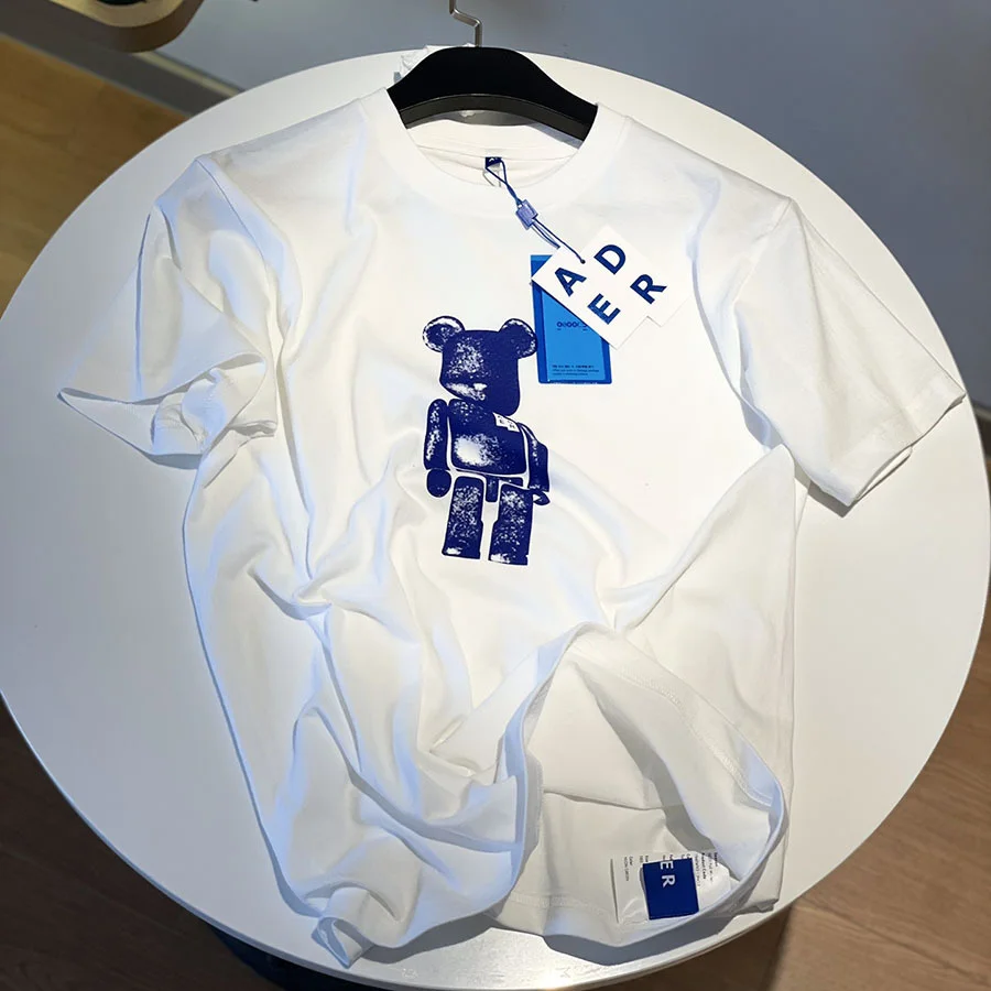 

AE ADER ERROR violent bear building block bear bear simple and fashionable thin Tshirt 1:1 high-quality Harajuku Hip Hop T-shirt