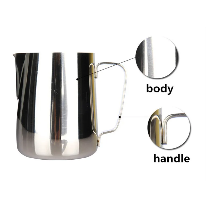 1L Нержавеющая сталь вытягивающийся цветок эспрессо вспениватели вспенивания