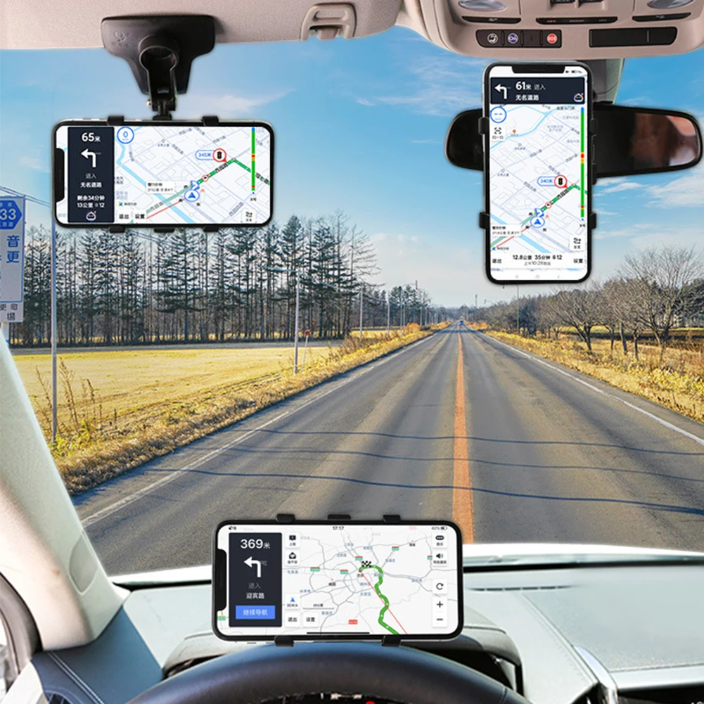 360° car multifunctional phone holder sun visor mirror dashboard gps smartphone mount stand universal mobile phone accessories free global shippi