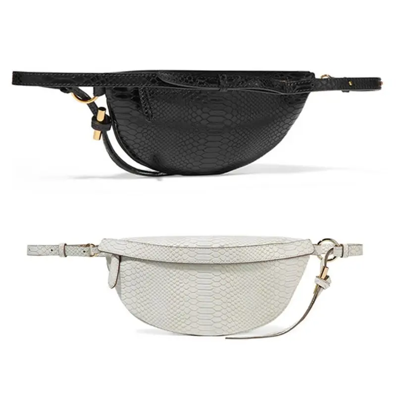 

2020 Fashion Women Snakeskin Pattern Waist Fanny Pack Belt Bag Travel Hip Bum Small Purse Chest Phone Pouch