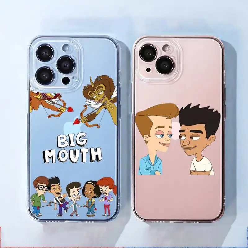 

Big Mouth Phone Case For iphone 13 12 11 8 7 plus mini x xs xr pro max Transparent soft