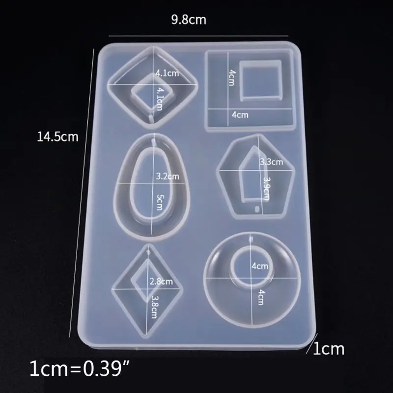 

5 Pcs/set Irregular Earring Pendant Jewelry Making Accessories Silicone Mold Set DIY Crystal Epoxy Molds
