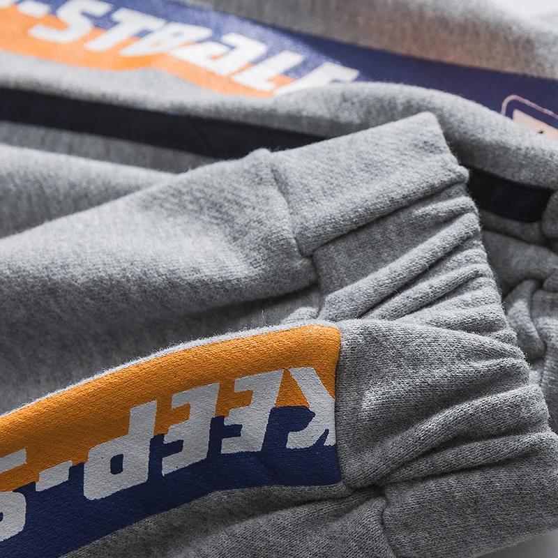 

Aolamegs High Street Trousers Pants Men Casual Solid Sweatpants Couple Hip Hop Streetwear Side Striped Print Loose Jogger Pants