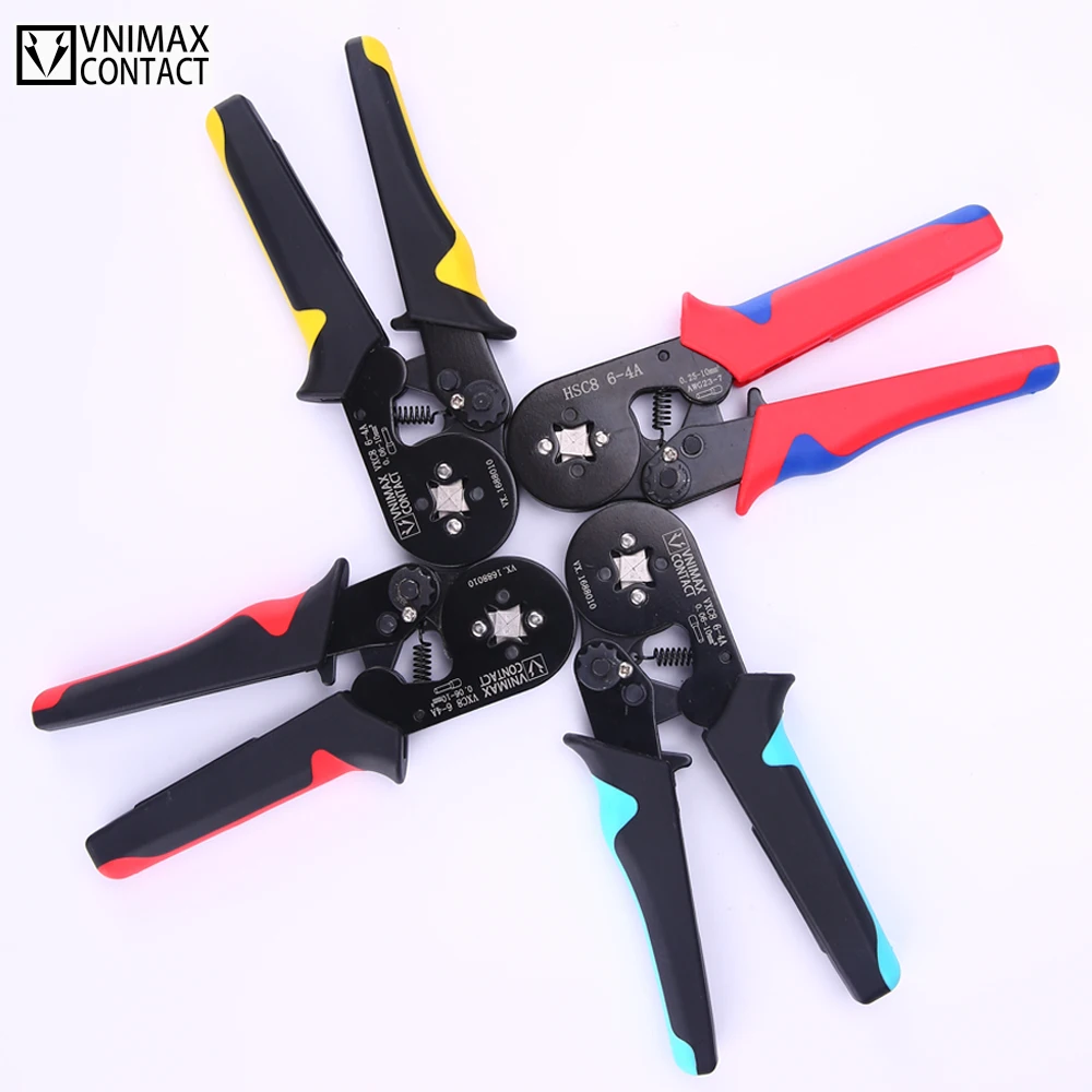 Трубчатый обжимной инструмент микро электрический зажим hsc8 6-4a 0 06-10mm2 28-7awg