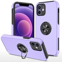 for iphone 12 11 pro max x xr xs max 8 7 6 6s plus case shockproof anti fall magnetic metal finger ring holder kickstand cover