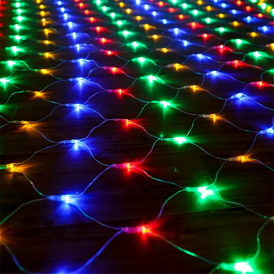 Multicolor Thrisdar 3*2 м 4*1,5 м 6*4 м светодиодный сетчатый Сказочный светильник на Рождество, свадьбу, праздник, задний фон, оконный занавес, сетчатый светильник - Испускаемый цвет: Multicolor