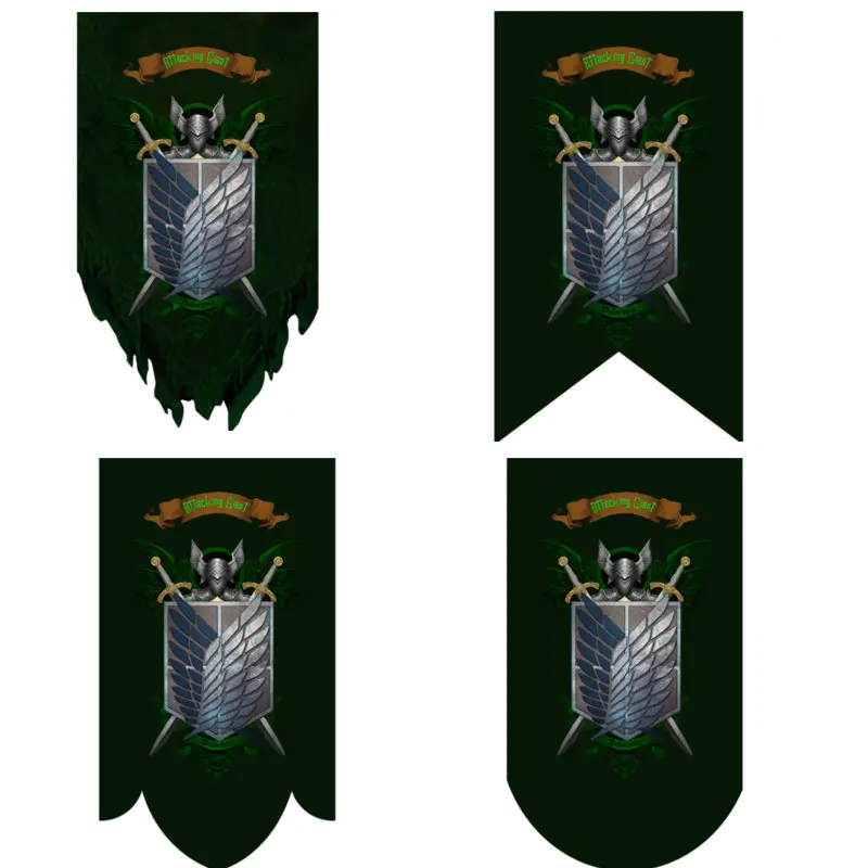 70x125 см декоративный флаг атака на Титанов японское аниме полиэфирное печатное