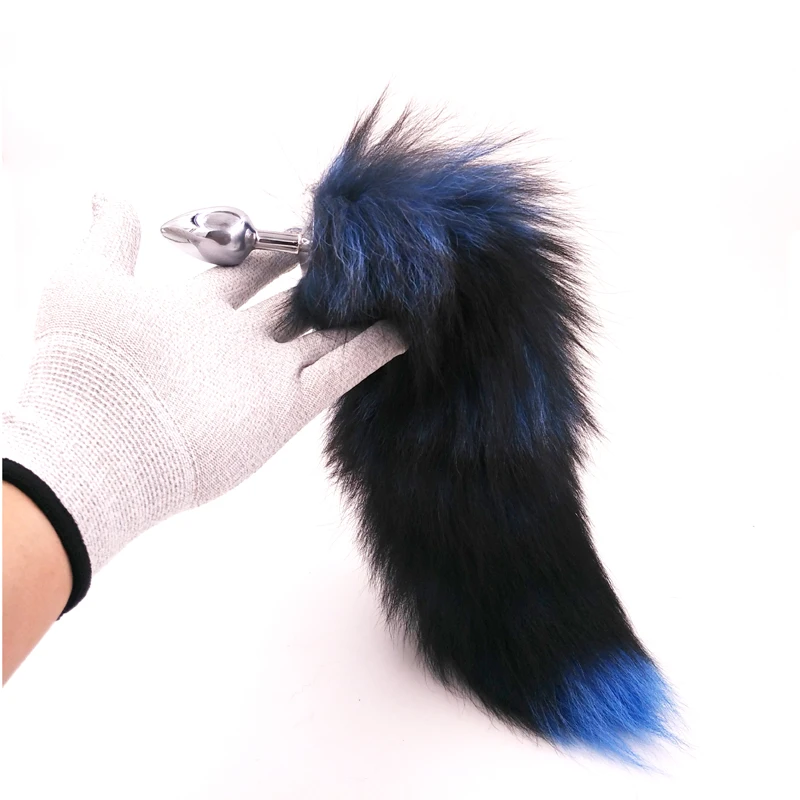 Fox Tails With Metal Anal Plug Sex Toys Butt Games Cosplay Role Play Toy Real Tail | Красота и здоровье