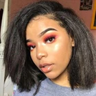 Beauhair Короткий кружевной парик Боб, курчавые прямые бразильские волосы, парик на сетке 10-16 дюймов, Yaki, парик на сетке с прямой частью, парик Боб для женщин