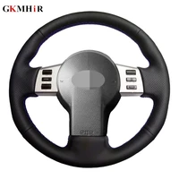 black artificial leather diy hand stitched car steering wheel cover for nissan 350z 2003 2009 infiniti fx fx35 fx45 2003 2008