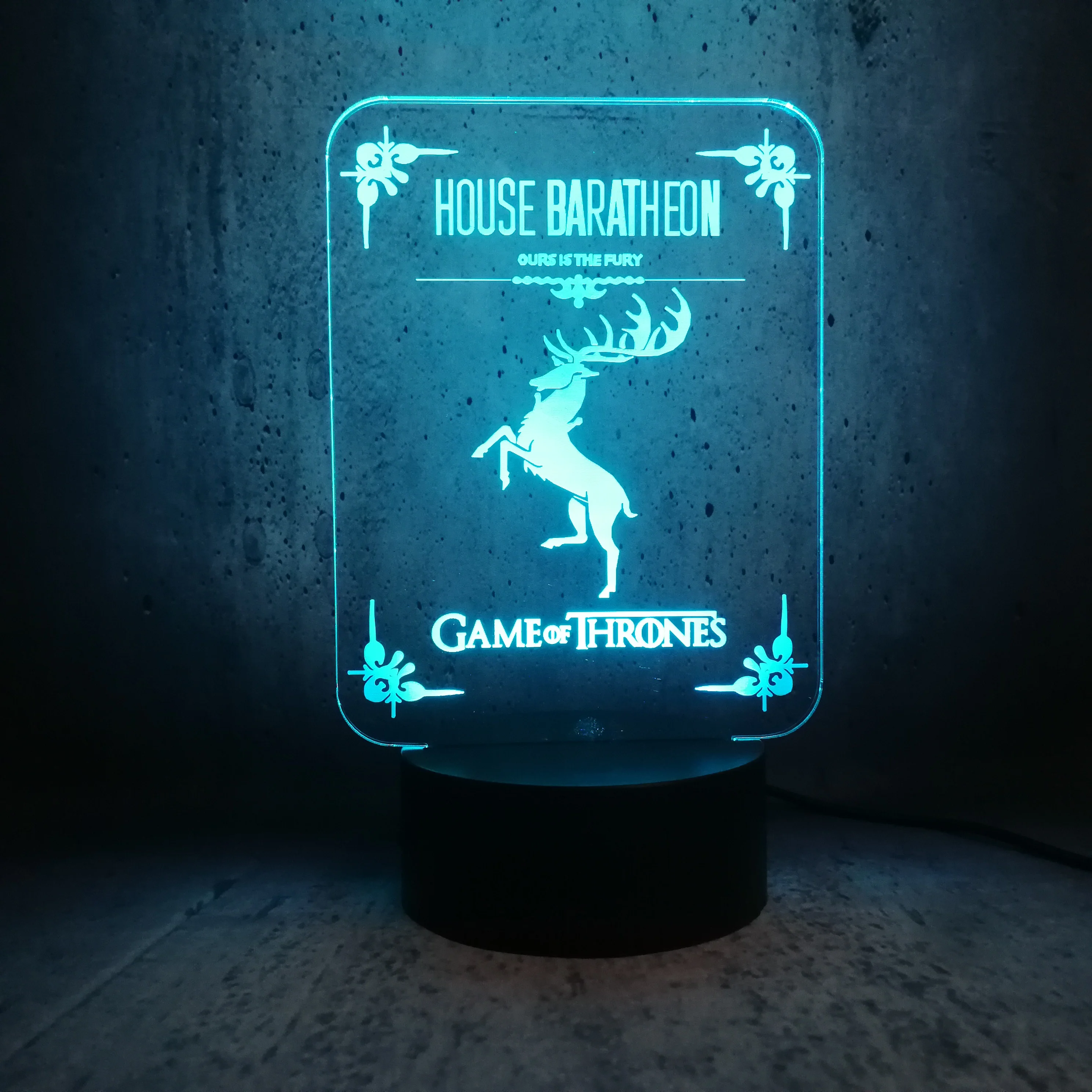 Домик barathoon moon lamp OURS это FURY 3D светодиодный светильник для игр престолов ночной