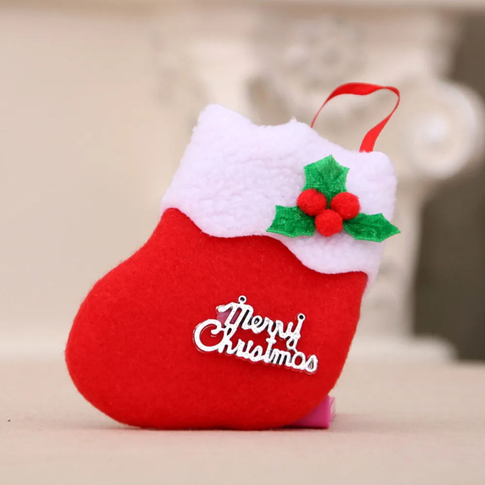 Mnycxen christmas gift decorations Christmas Decorations New Year Gifts Santa Snowman Socks Christmas Socks Gift free deliveryD5